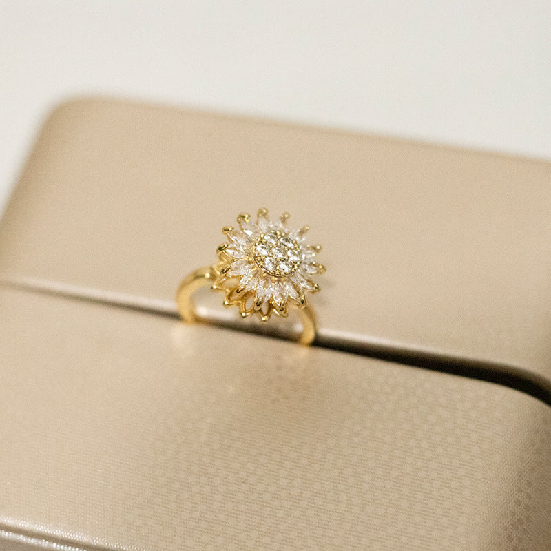 Sunflower Rotation Ring for Anxiety Relief – Everyday Joy Shopping